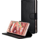 Melkco Premium Genuine Leather Case For Sony Xperia X - Wallet Book Type With Stand Function (Traditional Vintage Black)
