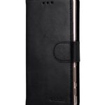 Melkco Premium Genuine Leather Case For Sony Xperia X - Wallet Book Type With Stand Function (Traditional Vintage Black)
