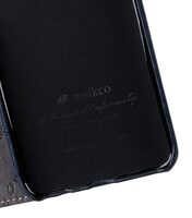 Melkco Premium Leather Backpack for Samsung Galaxy S8 - Wallet Book Type ( Dark Blue LC )