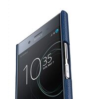 Premium Leather Card Slot Back Cover for Sony Xperia XZ Premium - (Dark Blue LC)Ver.2