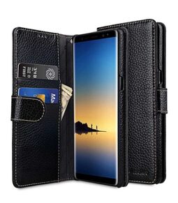 Melkco Premium Leather Case for Samsung Galaxy Note 8 - Wallet Book Type (Black LC)