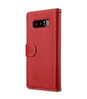 Melkco Premium Leather Case for Samsung Galaxy Note 8 - Wallet Book Type (Red LC)
