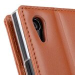 Melkco Premium Leather Case for Sony Xperia XA1 Ultra - Wallet Book Clear Type Stand ( Brown )