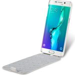 Melkco Premium Leather Cases for Samsung Galaxy S6 Edge - Jacka Type (White LC)