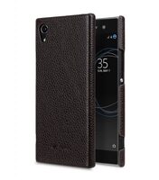 Premium Leather Snap Cover Case for Sony Xperia XA1 - (Brown LC)