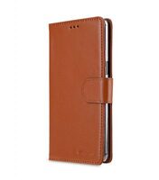 Premium Leather Case for One Plus 3 / 3T - Wallet Book Clear Type Stand (Brown CH)