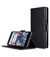 Premium Leather Case for One Plus 3 / 3T - Wallet Book Clear Type Stand