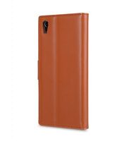 Melkco Premium Leather Case for Sony Xperia XA1 - Wallet Book Clear Type Stand ( Brown )