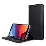 Book Type Series PU Leather Case for LG G6 - Livia Book Type (Black)
