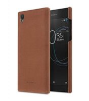 Premium Leather Snap Cover for Sony Xperia L1 - (Classic Vintage Brown)