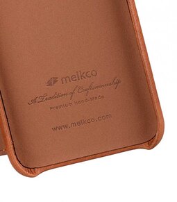 Melkco Elite Series Waxfall Pattern Premium Leather Coaming Facecover Back Slot Case for Apple iPhone X - (Tan WF)