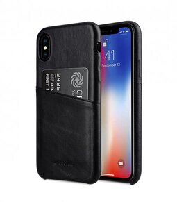 Elite Series Waxfall Pattern Premium Leather Coaming Pocket Case for Apple iPhone X / XS
