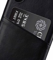 Melkco Elite Series Waxfall Pattern Premium Leather Coaming Pocket Case for Apple iPhone X - (Black WF)