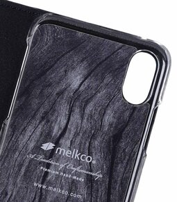 Melkco Fashion Cocktail Series Slim Flip Premium Leather Case for Apple iPhone X - (Italian Navy)