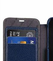 Melkco Premium Leather Case for Apple iPhone X - Face Cover Book Type ( Dark Blue LC )