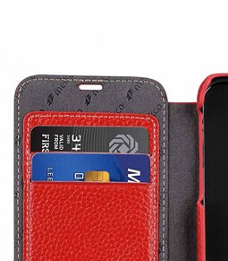 Melkco Premium Leather Case for Apple iPhone X - Face Cover Book Type (Red LC)Ver.3