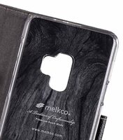 Melkco Premium Leather Case for Samsung Galaxy S9 - Wallet Book Clear Type Stand (Black LC)
