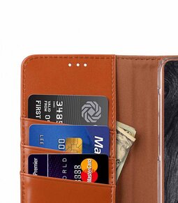 Melkco Premium Leather Case for Samsung Galaxy S9 - Wallet Book Clear Type Stand (Brown CH)