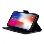 Melkco PU Leather Case for Apple iPhone X - Alphard Wallet Type (Black CH PU)