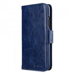 Melkco PU Leather Case for Apple iPhone X - Alphard Wallet Type (Dark Blue CH PU)