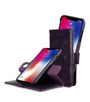 Melkco PU Leather Case for Apple iPhone X - Alphard Wallet Type (Purple CH PU)