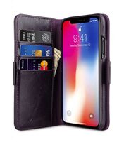 Melkco PU Leather Case for Apple iPhone X - Alphard Wallet Type (Purple CH PU)