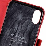 Melkco PU Leather Case for Apple iPhone X - Alphard Wallet Type (Red CH PU)