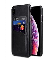 Melkco PU Leather Triple Card Slots Back Cover Case for Apple iPhone XS Max - (Black)