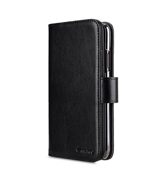 PU Leather Wallet Plus Book Type Case for Apple iPhone XR - (Black)