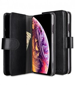Melkco PU Leather Wallet Plus Book Type Case for Apple iPhone XS Max - (Black)