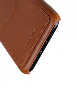 Mini PU Leather Card Slot Cover Case for Apple iPhone X - (Brown CH)Ver.2