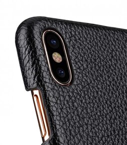 Premium Leather Card Slot Cover Case for Apple iPhone X - (Black LC)Ver.2