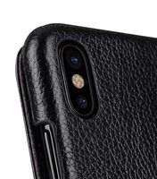 Premium Leather Case for Apple iPhone X - Face Cover Book Type (Black LC)Ver.3