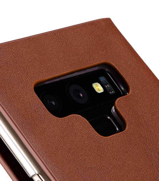 Melkco Fashion Cocktail Series Premium Leather Slim Flip Type Case for Samsung Galaxy Note 9 - ( Orange Brown )