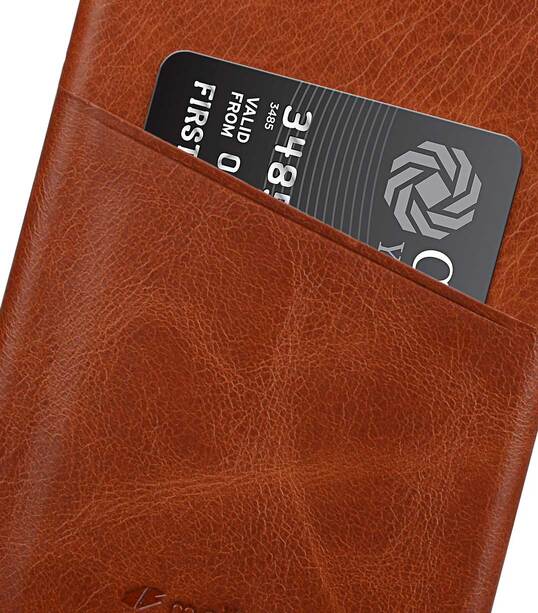 Melkco Elite Series Waxfall Pattern Premium Leather Coaming Pocket Case for Apple iPhone XS Max - ( Tan WF )