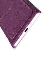 Melkco Premium Leather Card Slot Cover Case for Sony Xperia XZ1 - (Purple LC)Ver.2