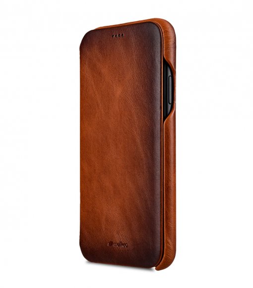 Melkco Elite Series Premium Leather Face Cover Back Slot Case for Apple iPhone XR (6.1") - (Tan)