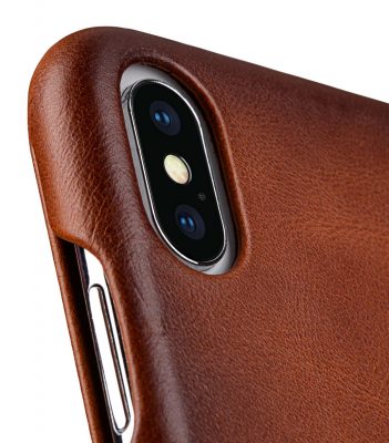 Melkco Elite Series Premium Leather Face Cover Back Slot Case for Apple iPhone XS Max (6.5") - ( Tan )