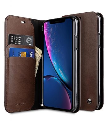Melkco Fashion Cocktail Series Premium Leather Slim Flip Type Case for Apple iPhone XR - ( Brown )
