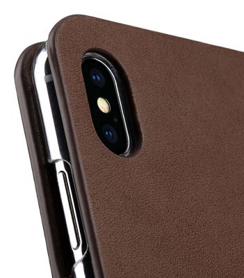 Melkco Fashion Cocktail Series Premium Leather Slim Flip Type Case for Apple iPhone XS Max - ( Brown )
