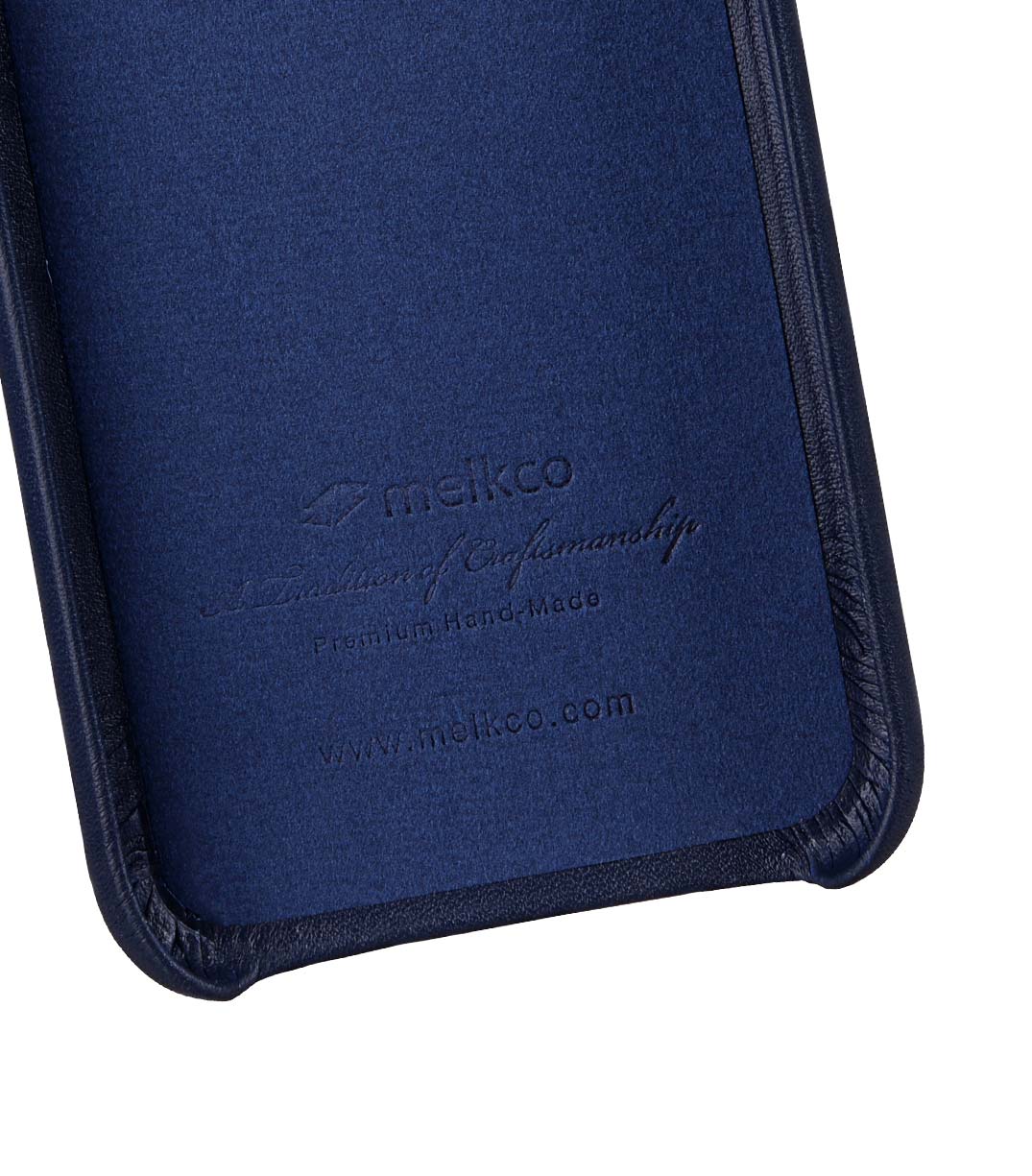 Melkco Origin Series Premium Sheep Leather Regal Snap Cover Case for Apple iPhone X / XS - ( Dark Blue )