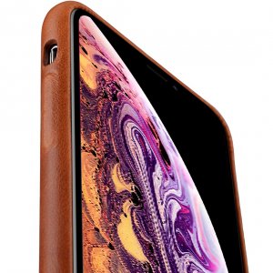 Melkco Elite Series Waxfall Pattern Premium Leather Coaming Snap Cover Case for Apple iPhone XS Max - ( Tan WF )