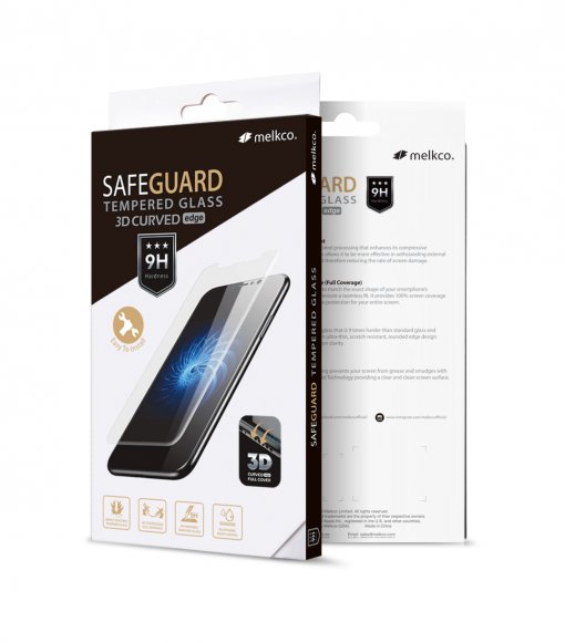 Melkco 3D Curvy Glass Screen Protector for Samsung Galaxy S10 - ( Black Frame )