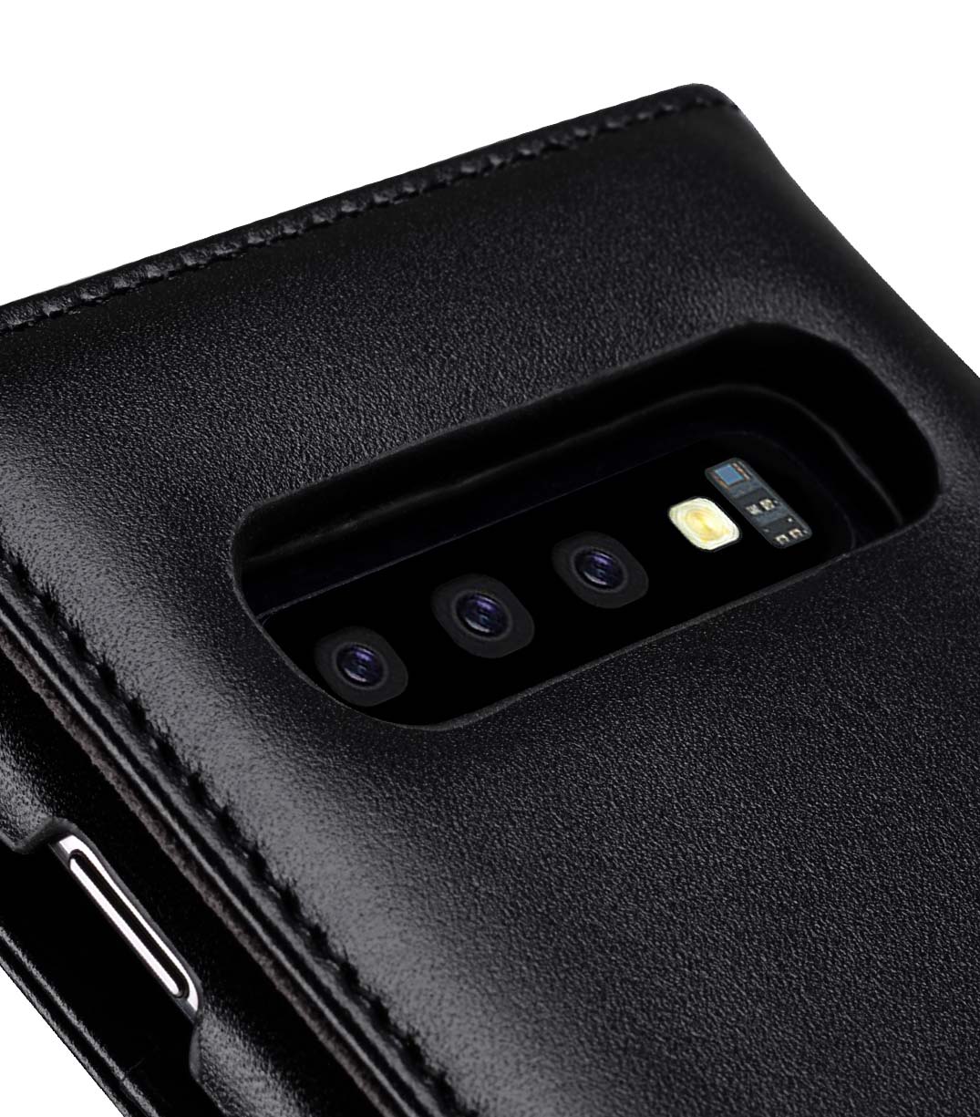 Melkco Alphard Series Waxfall Pattern Premium Leather Alphard Type Case for Samsung Galaxy S10+ - ( Black WF )