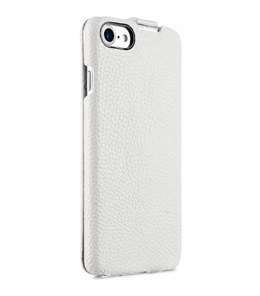 Melkco Jacka Series Lai Chee Pattern Premium Leather Jacka Type Case for Apple iPhone 7 / 8 (4.7") - ( White LC )