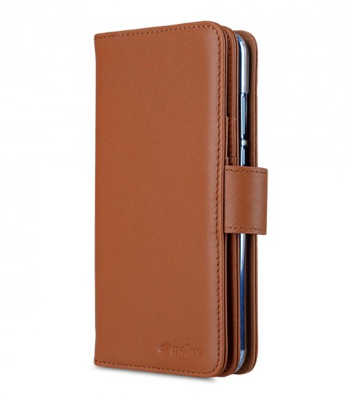 Melkco Wallet Book Series Crazy Horse Premium Leather Wallet Plus Book Type Case for Huawei P30 Lite - ( Brown CH )