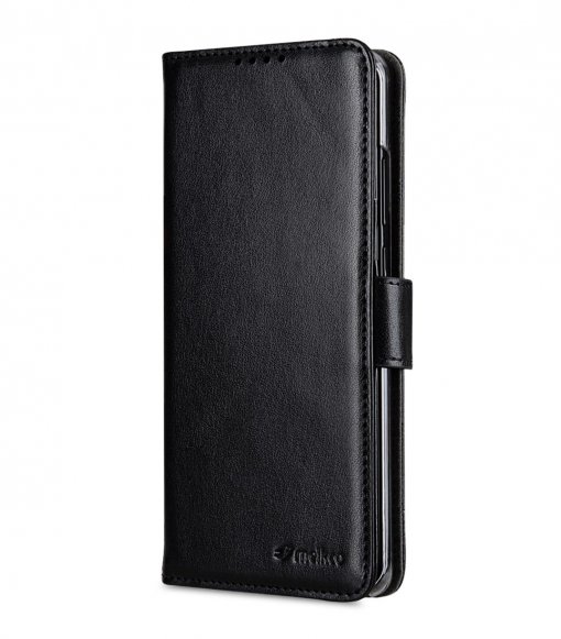 Melkco Wallet Book Series PU Leather Wallet Book Clear Type Case for Huawei P30 Pro - ( Black )