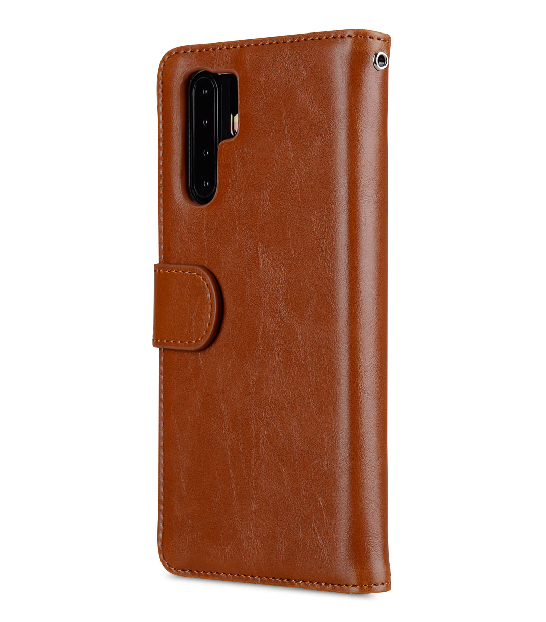 Melkco Wallet Book Series PU Leather Wallet Book Clear Type Case for Huawei P30 Pro - ( Brown )