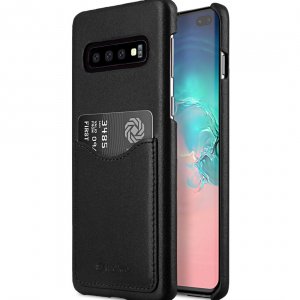 Premium Leather Card Slot Back Cover V2 Case for Samsung Galaxy S10+