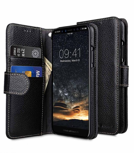Premium Leather Case for Apple iPhone X / XS - Wallet Book Type